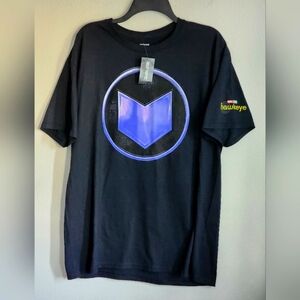 Marvel Studios Hawkeye Short Sleeve Black Purple Arrow T-Shirt Sz LG (NWT)